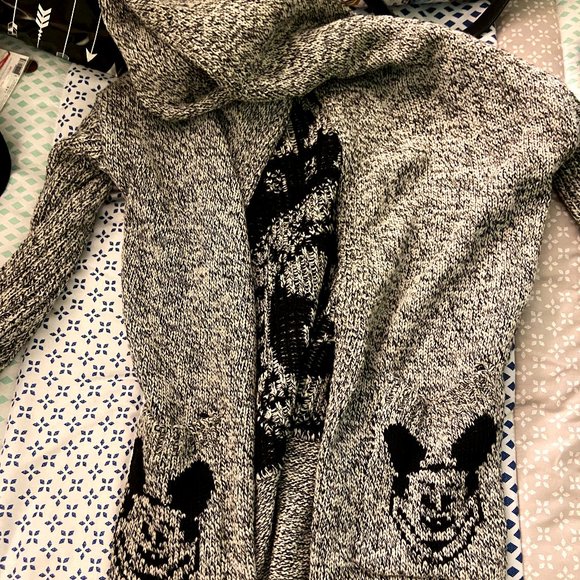 mickey mouse dress and cardigan